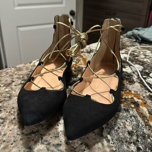 Jcrew lace up flats